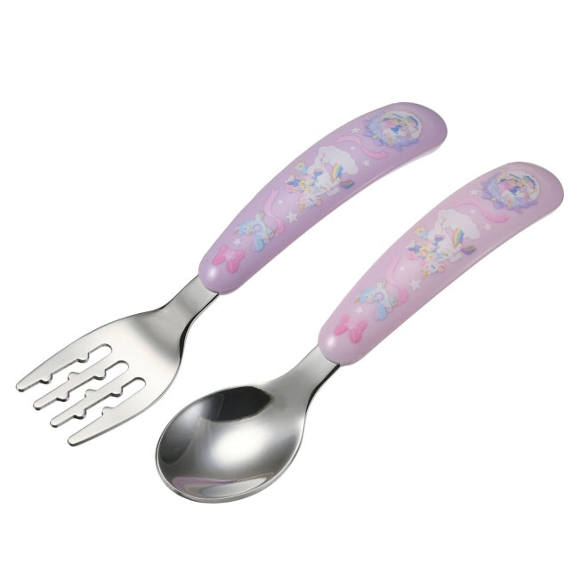 Disney Store - Minnie Löffel-Gabel Set Regenbogen Einhorn - Geschirr für Kinder Japan Disney Store