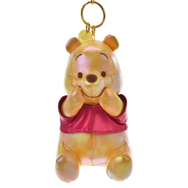 Winnie the Pooh Glänzender Plüsch Schlüsselanhänger Japan Disney Store