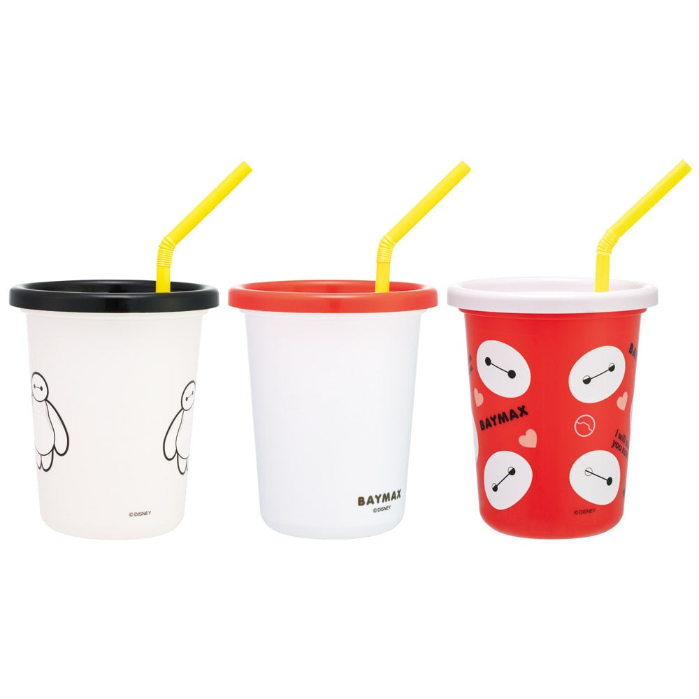 Baymax Drinking Cups 3-Piece Set with Straw