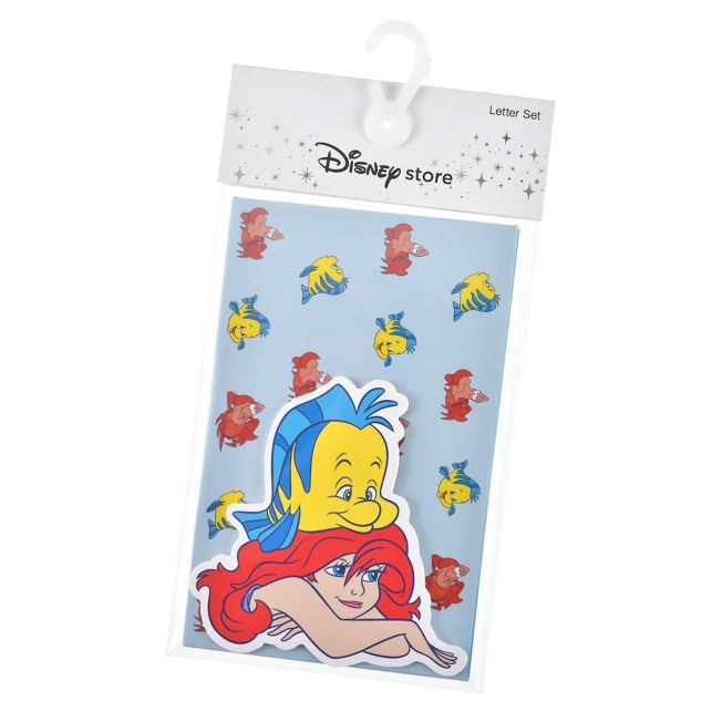 Ariel, Flounder, Sebastian Nachrichtenkarte und Umschlag Set Mini Japan Disney Store