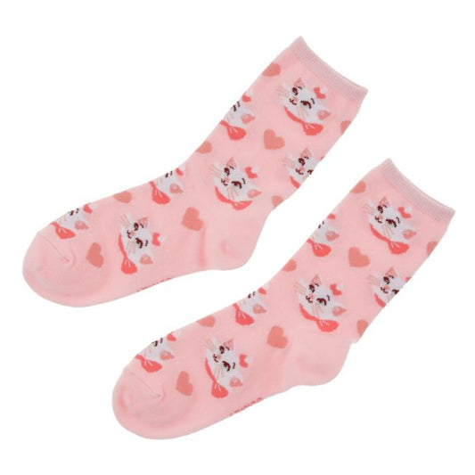 Marie Fashionable Cat Socken Herz Pink 36-39