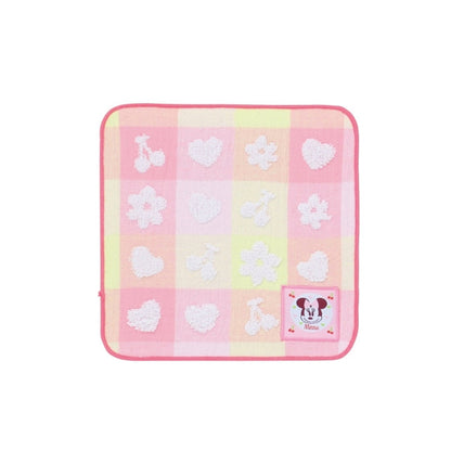 Minnie Einseitiges Gaze-Handtuch Poppin-Check Japan Disney Store