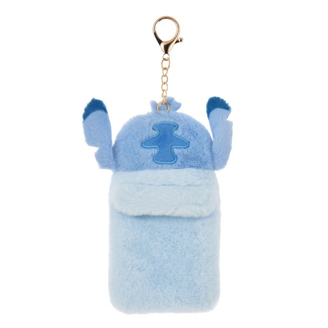 Stitch Kartenhalter mit flauschigem Schlüsselanhänger Japan Disney Store