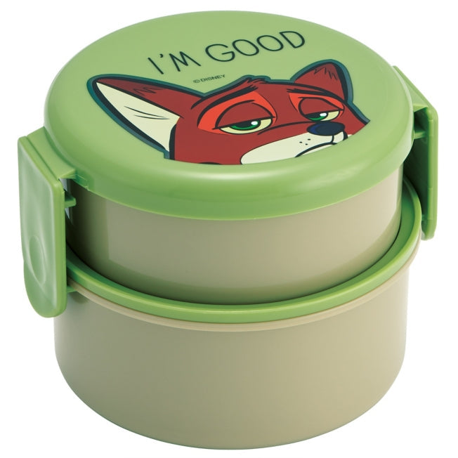 Disney Store - Antibakterielle runde Lunchbox mit 2 Ebenen Zootopia/Nick - Lunchbox Japan Disney Store
