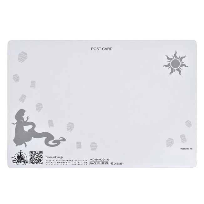 Rapunzel & Flynn Rider Postkarte Kanu Lentikular Japan Disney Store