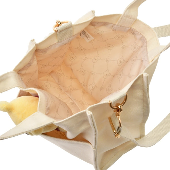 Winnie the Pooh 2-Wege Einkauftasche mit Plüschtier Japan Disney Store
