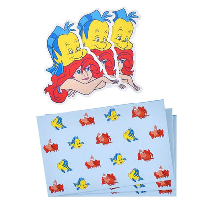 Ariel, Flounder, Sebastian Nachrichtenkarte und Umschlag Set Mini Japan Disney Store