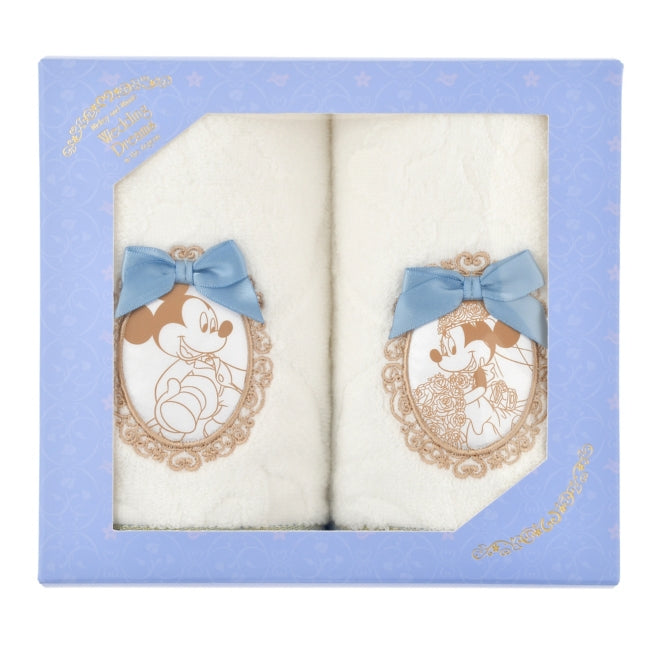 Disney Store - Mickey & Minnie Gesichtstuch Set Hochzeitsmuster - Badaccessoire Japan Disney Store
