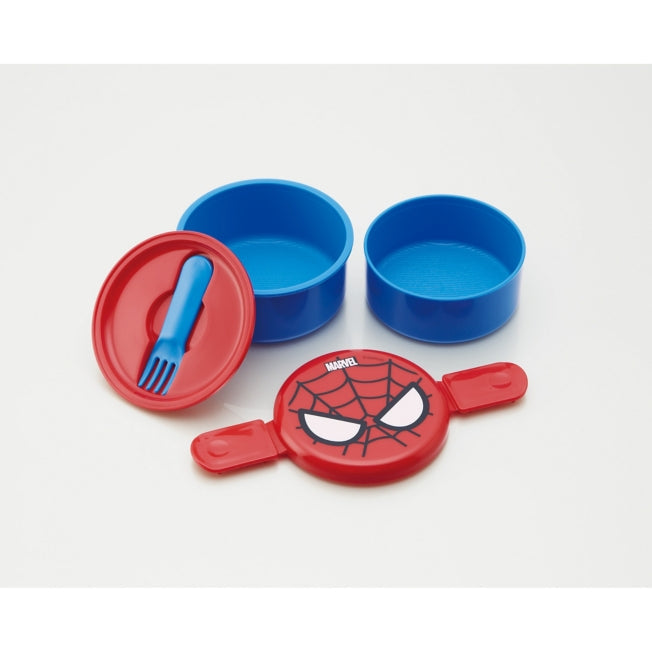 Disney Store - MARVEL Spider-Man Runde Lunchbox mit 2 Ebenen [mit Mini-Gabel] ONWR1 - Lunchbox Japan Disney Store