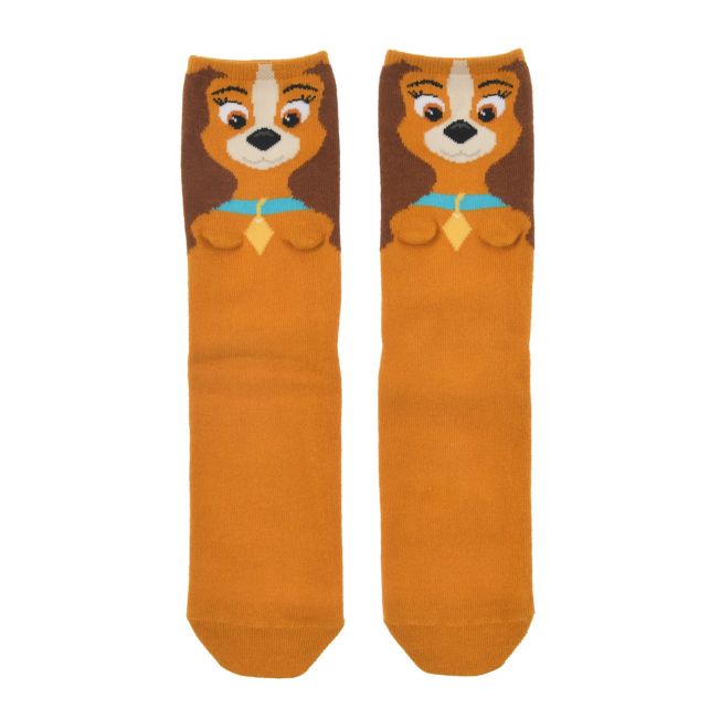 Susi und Strolch Puffy Face Pukupuku 23-25 - Socken Japan Disney Store