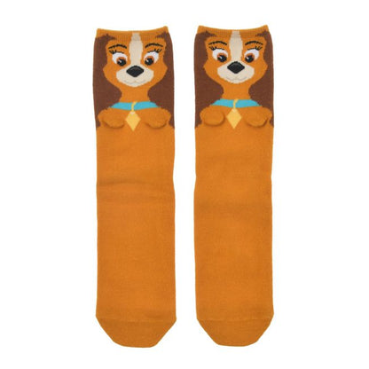 Susi und Strolch Puffy Face Pukupuku 23-25 - Socken Japan Disney Store