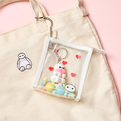 Baymax Klarer Beutel mit Karabiner - Kosmetiktasche Japan Disney Store