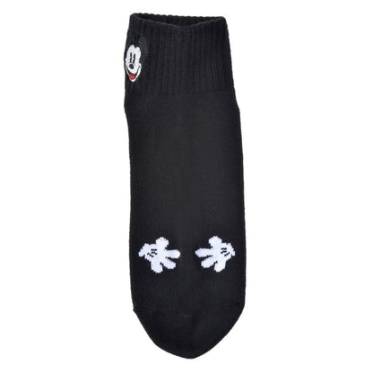 Mickey Socken mit kurzer Gesichtsstickerei Schwarz 36-39 Japan Disney Store