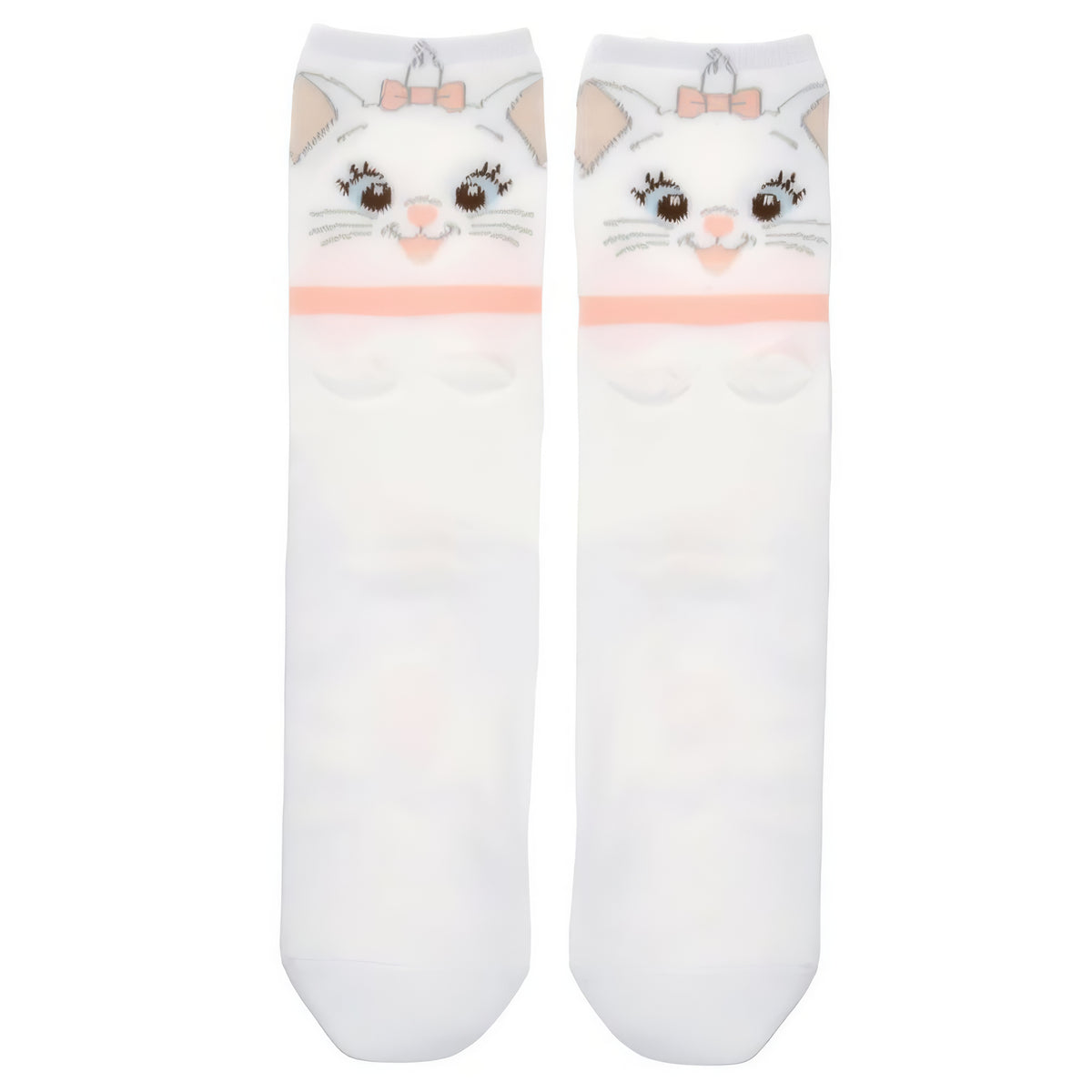 Marie Socken Weiss mit rosa Schleife