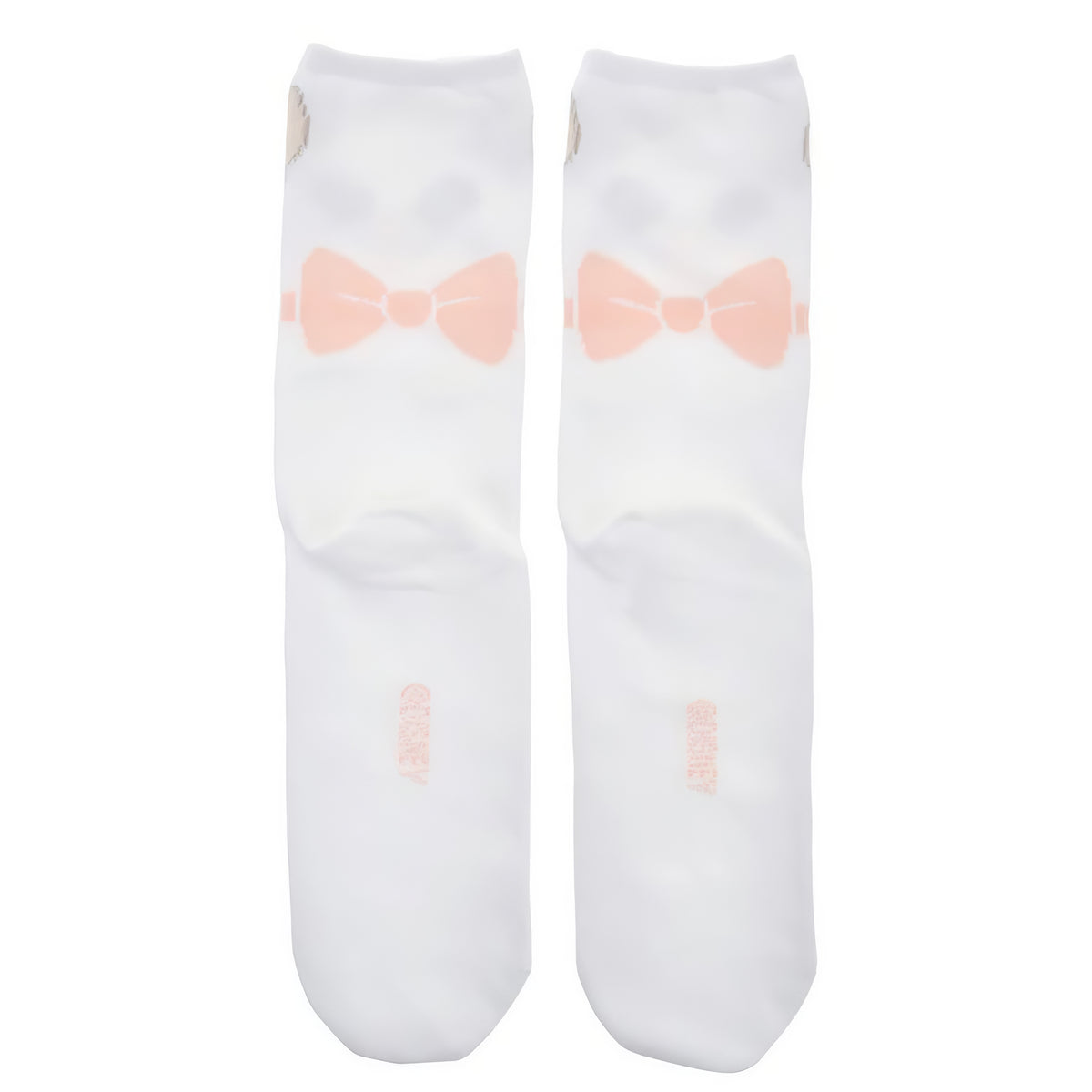 Marie Socken Weiss mit rosa Schleife