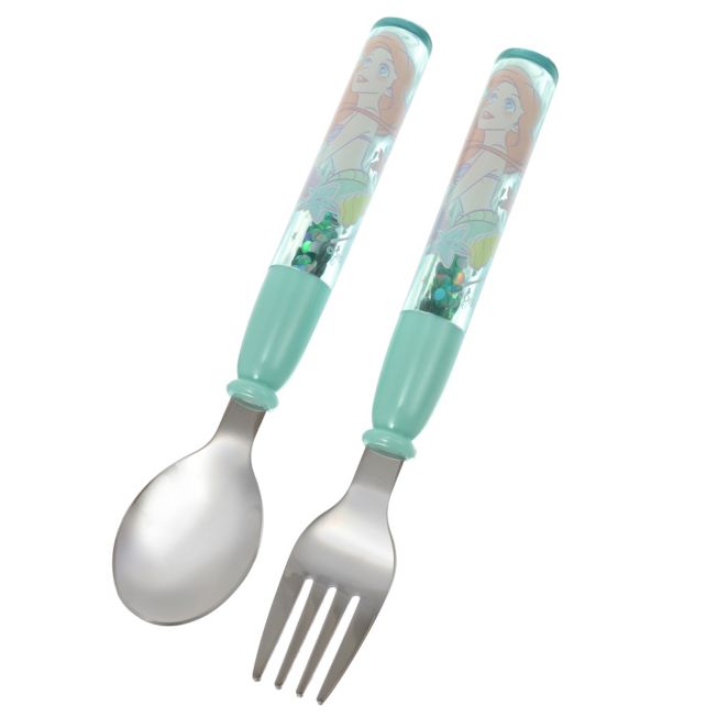 Disney Store - Ariel Löffel-Gabel Neon-Logo - Kinderbesteck Japan Disney Store
