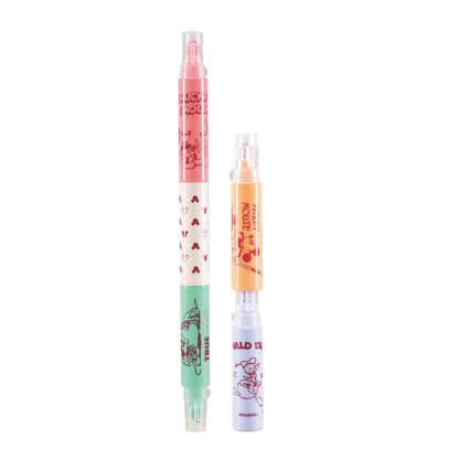 Mickey & Friends And Barrel Set Marker Japan Disney Store