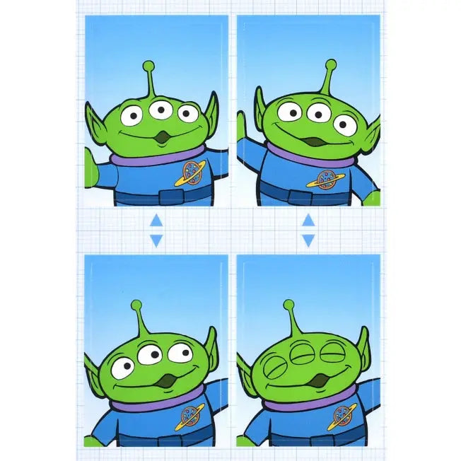 Little Green Men/Alien Fotoaufkleber Japan Disney Store