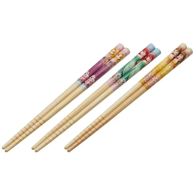 Princess Essstäbchen Bambus mit rutschfester Beschichtung 3er-Set [16,5 cm] Japan Disney Store