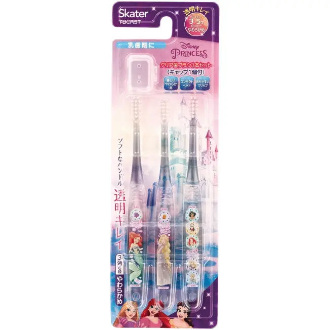 Prinzessin Clear Zahnbürste 3er-Set Japan Disney Store