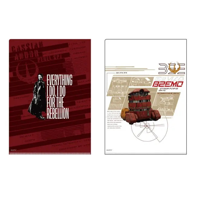 Star Wars Cassian Andor Clear File Set Japan Disney Store