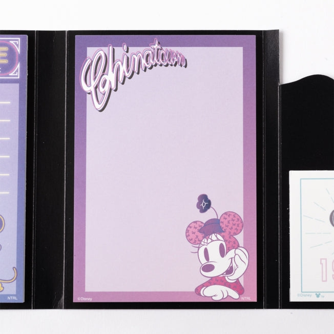 Store - China Town Disney Pata Pata Memo (Neon Mickey Minnie) - Notizbuch Japan Disney Store