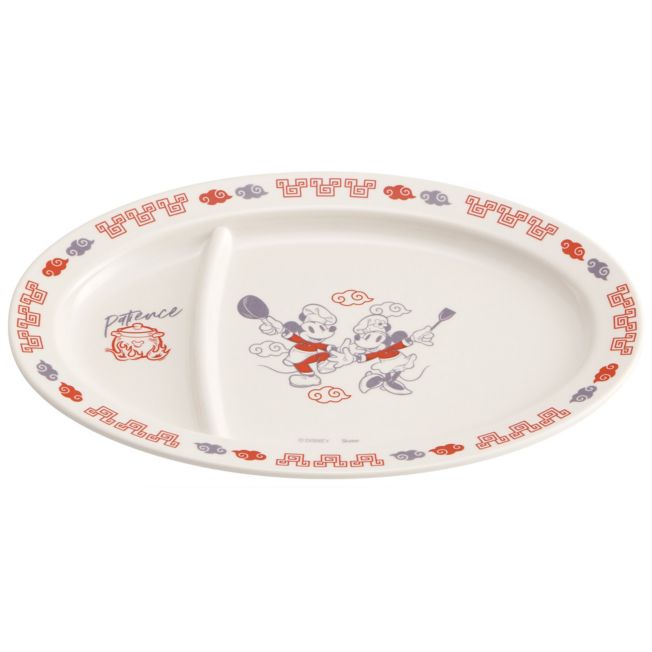 Disney Store - Melamin-Gyoza-Teller Mickey Mouse & Minnie Mouse / MCH3_695131 / Skater - Geschirrplatte Japan Disney Store