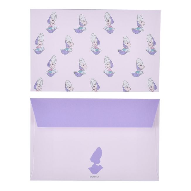 Young Oyster Mini Die Cut Message Card and Envelope Set Japan Disney Store