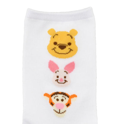 Puuh, Ferkel, Tigger Socken Triple Face Weiß Japan Disney Store