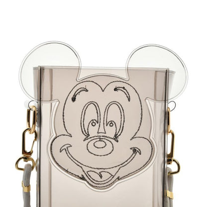 Disney Store - Mickey Flaschenhülle mit Trageriemen Clear Color - Trinkbehälter Japan Disney Store