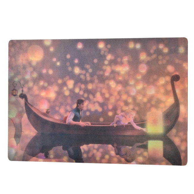 Rapunzel & Flynn Rider Postkarte Kanu Lentikular Japan Disney Store