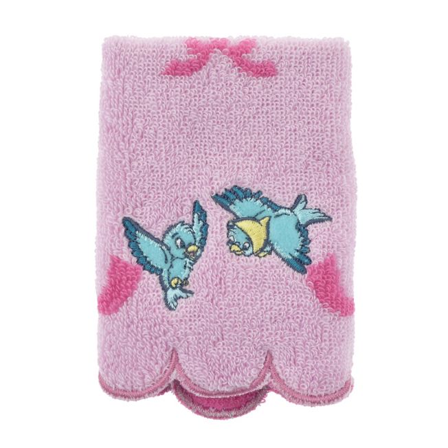 Blaue Vogel Mini-Handtuch mit Cinderella Schleifenrand Japan Disney Store