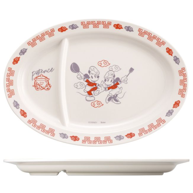 Disney Store - Melamin-Gyoza-Teller Mickey Mouse & Minnie Mouse / MCH3_695131 / Skater - Geschirrplatte Japan Disney Store