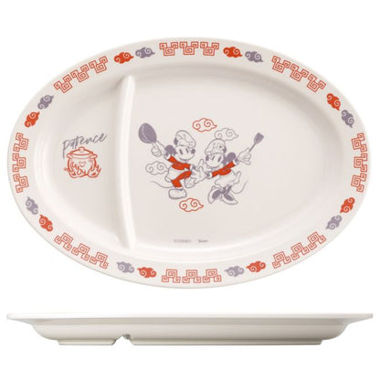 Disney Store - Melamin-Gyoza-Teller Mickey Mouse & Minnie Mouse / MCH3_695131 / Skater - Geschirrplatte Japan Disney Store