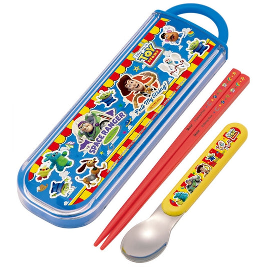 Disney Store - Antibakterielles Spülmaschinenfestes Schiebe-Stäbchen- und Löffel-Set [Stäbchen 16,5 cm] Toy Story CCA1AG - Küchenaccessoire Japan Disney Store