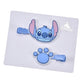 Stitch Haarspangen Set Farbklammern Pfotenabdruck Japan Disney Store