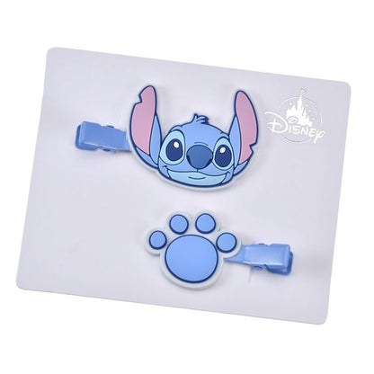 Stitch Haarspangen Set Farbklammern Pfotenabdruck Japan Disney Store