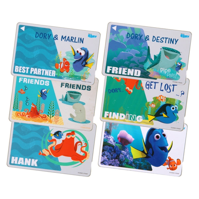 Findet Dorie IC-Karten Aufkleber Dori & Hank Japan Disney Store