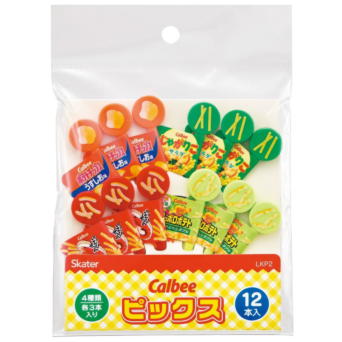 Calbee Charaktere Lunch-Picks 12er-Set, 6,5 cm – Produktbild