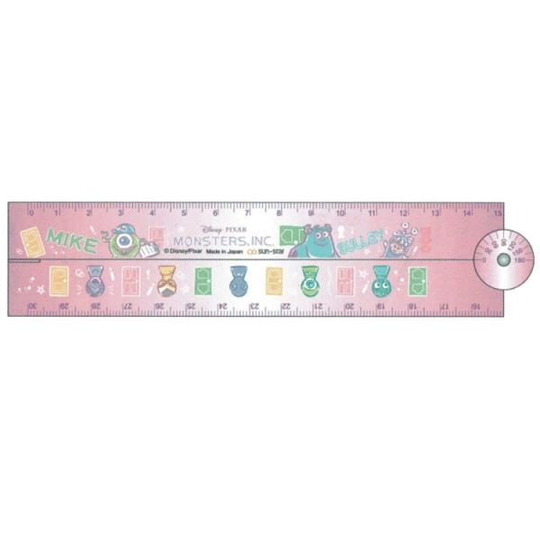 Die Monster AG [Lineal] 30 cm Klapplineal mit Winkelmesser/Chara Parade Japan Disney Store