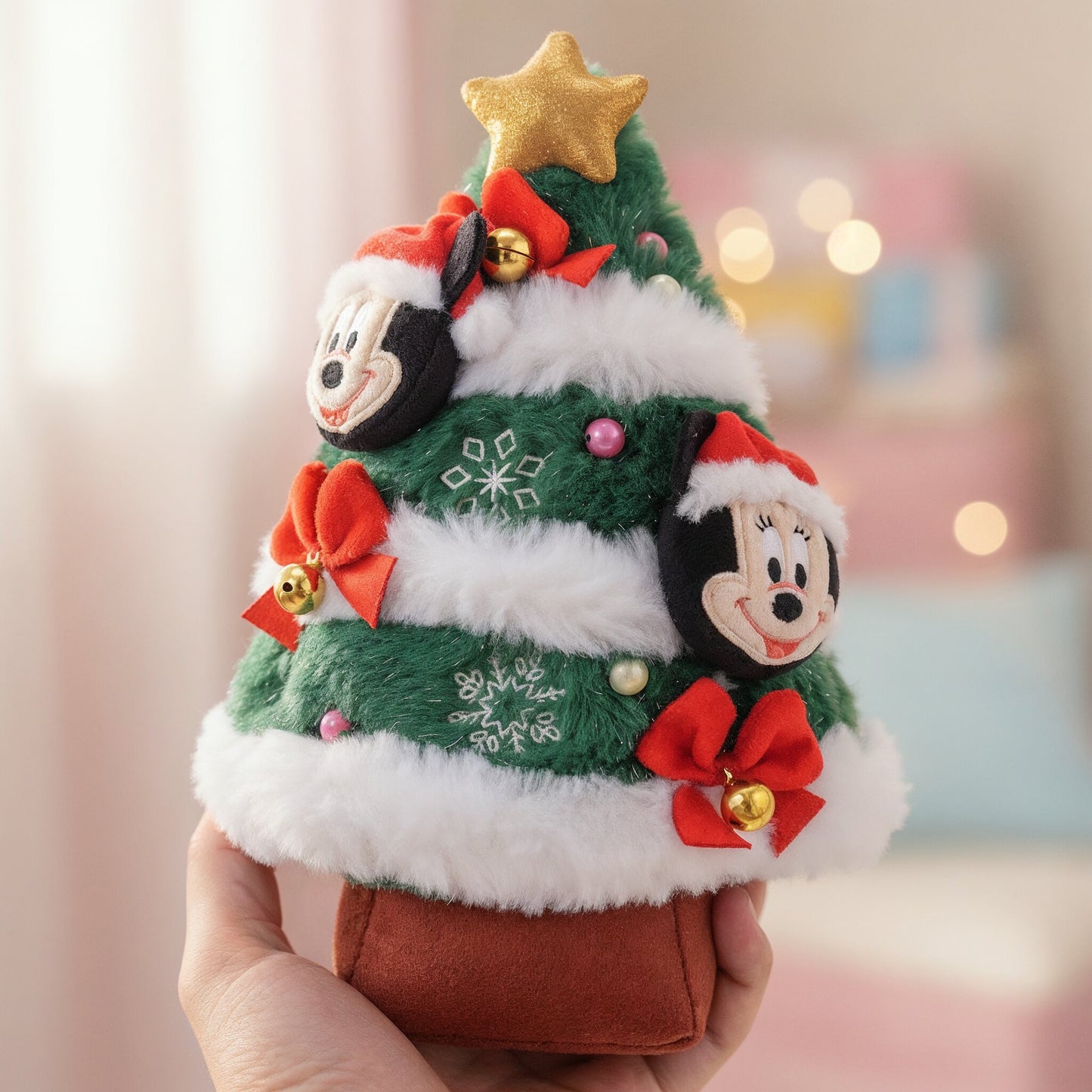 Mickey &amp; Minnie Tree Plush Christmas