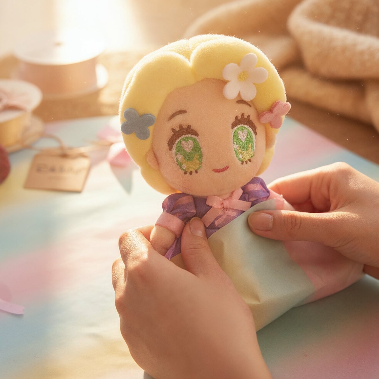 Rapunzel plush keychain