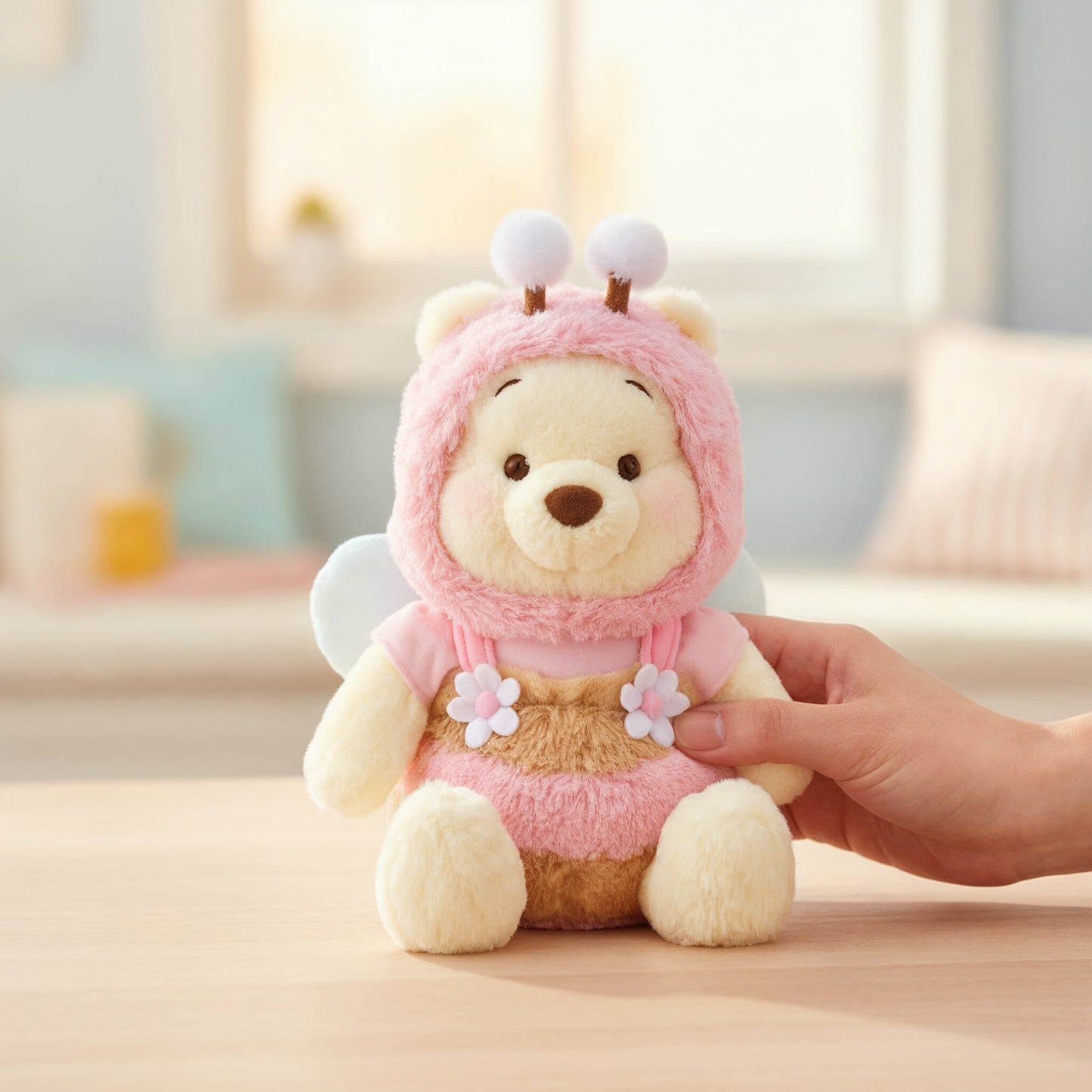 Winnie the Pooh Plush Toy (M) Pink Honey Day