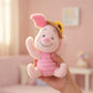 Piglet plush toy with straw hat
