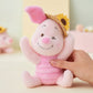 Piglet plush toy with straw hat