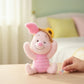 Piglet plush toy with straw hat