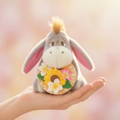 Eeyore Plush Keychain with Straw Hat