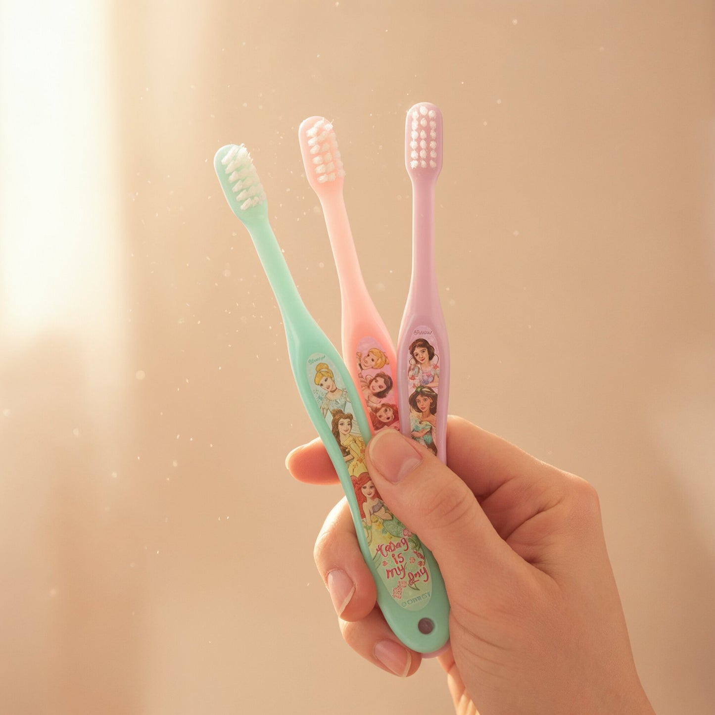 Princess Toothbrush 3-pack with cap
