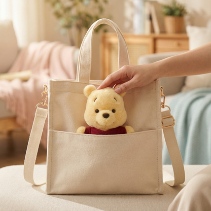 Winnie the Pooh 2-Wege Einkauftasche mit Plüschtier