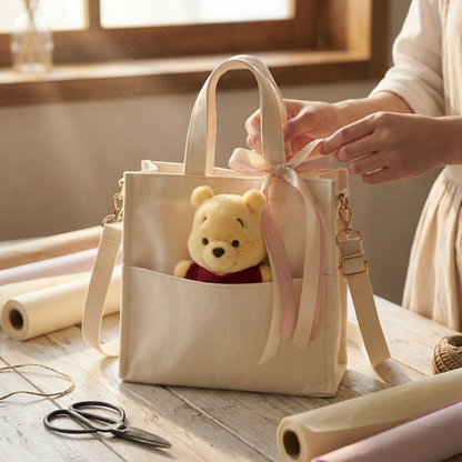 Winnie the Pooh 2-Wege Einkauftasche mit Plüschtier